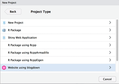 Create a website using blogdown