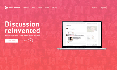 Screenshot of Graphcomment's website